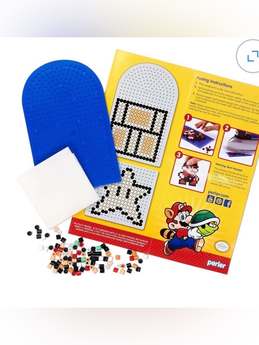 E33 Perler Super Mario Bros. 3 Fused Bead Bucket, Ages 6 and up, 5003 Pieces - Picture 3 of 5
